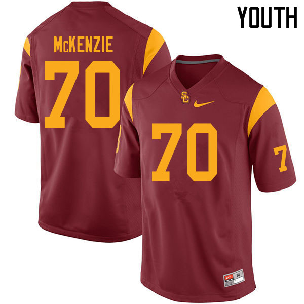 Youth #70 Jalen McKenzie USC Trojans College Football Jerseys Sale-Cardinal